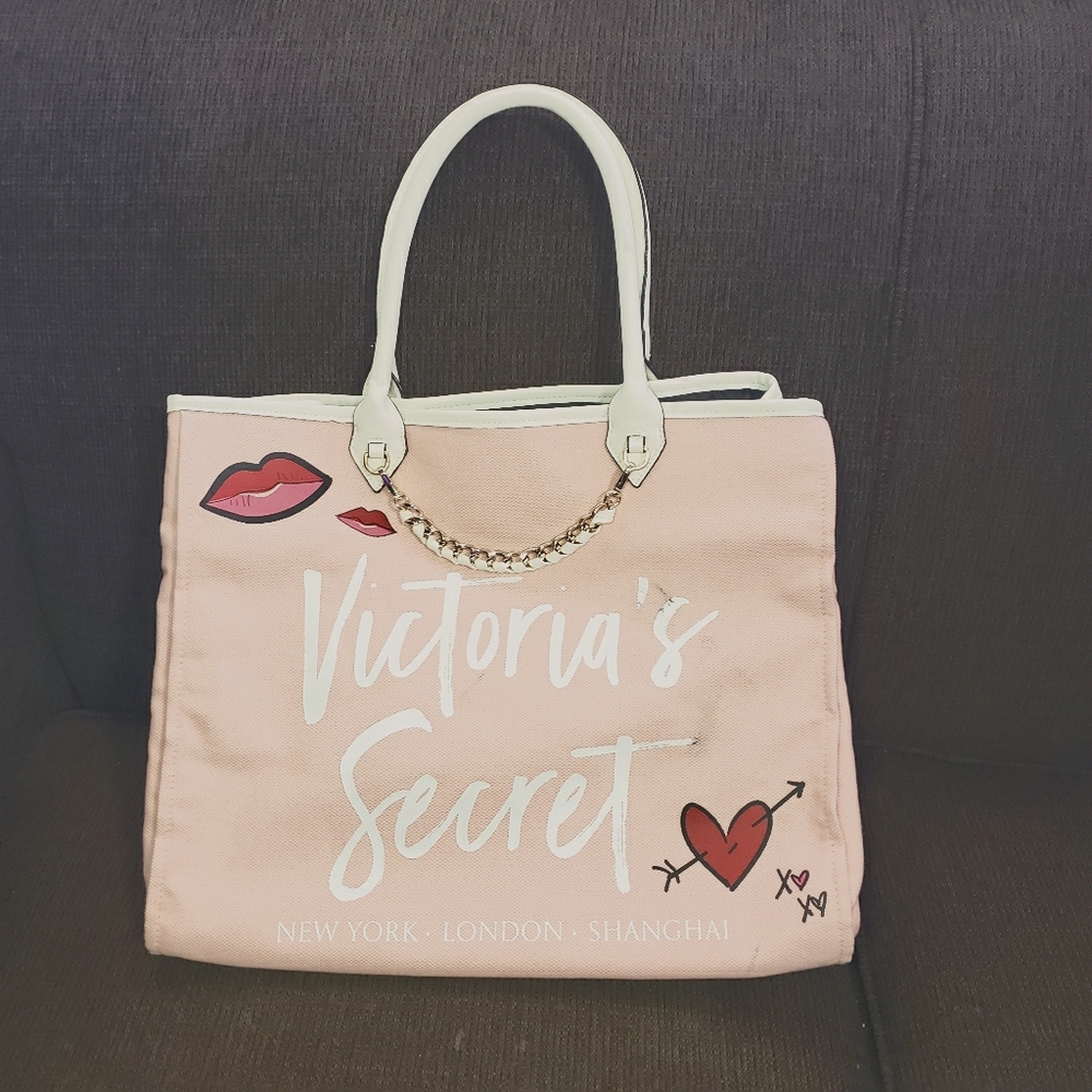 VICTORIA'S SECRET ANGEL CITY PINK TOTE BAG